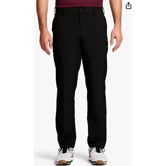 IZOD Men's Golf Swingflex Straight-fit Flat-Front Pants - Picture 1 of 7